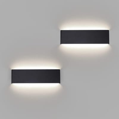 Moderne LED wandlampen voor binnen - 10W, 31 cm, zwart, up-down verlichting