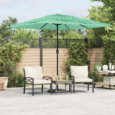 vidaXL - Parasol - met - stalen - paal - 248x248x248 - cm - groen