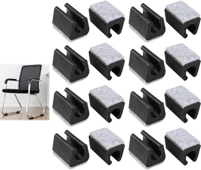 Stoelvoetjes - Stoelpootdoppen - Vloer Beschermen - Geluiddempend Vilt - 16 stuks - Zwart