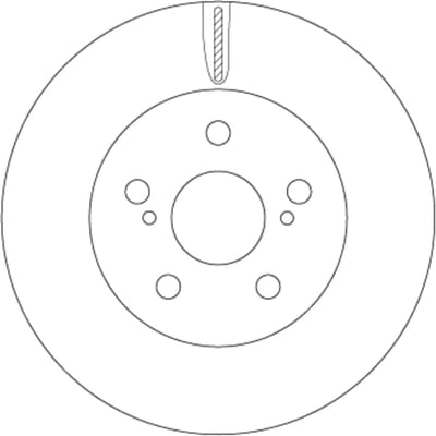 Remschijf TRW DF6734, 1 stuk