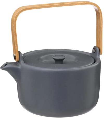 Secret de Gourmet Theepot Penang - Keramiek - met hengsel en zeefje - blauw/grijs - 800 ml
