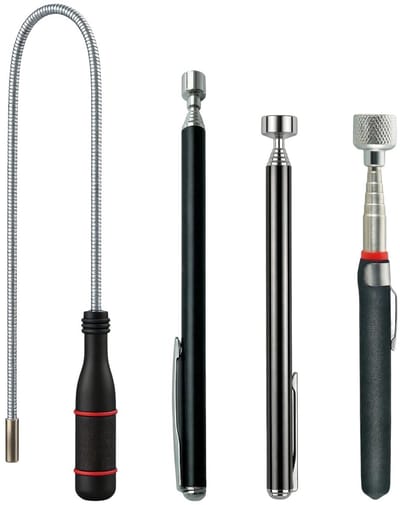 Telescopische Magnetische Handgreep - 4 Delige Set voor het Verzamelen van Kleine Onderdelen - Draagbaar en Sterk tot 15 Pond