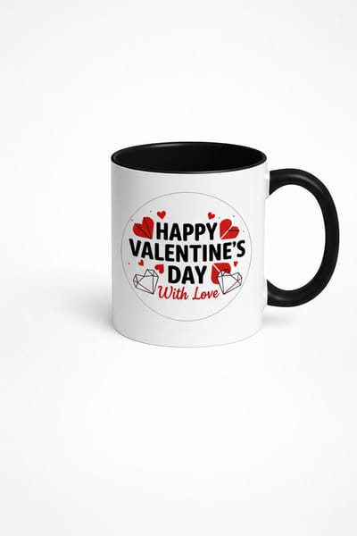 Valentijnsdag Mok 'Happy Valentine's Day With Love' - Romantisch Cadeau voor Valentijn