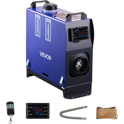 VEVOR Dieselverwarming/luchtverwarmer 8 kW DC 12 V/24 V Draagbare standverwarming met afstandsbediening en lcd-scherm, laag geluidsniveau, 5 liter brandstoftank voor vrachtwagens, campers, SUV's en caravans