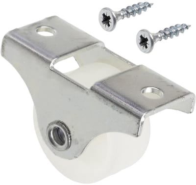 Set van 4 Zwenkwielen met Montageplaat voor Meubels - Ø25 mm - Incl. Schroeven