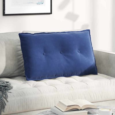 vidaXL - Rugkussen - Politieblauw - 80 - x - 50 - cm - Corduroy - stof