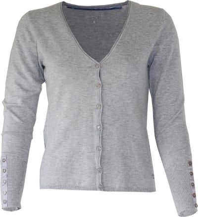 MOOI! Company - Basis dames vest - Lola met knoopjes - Kleur Mid Grey - Maat L
