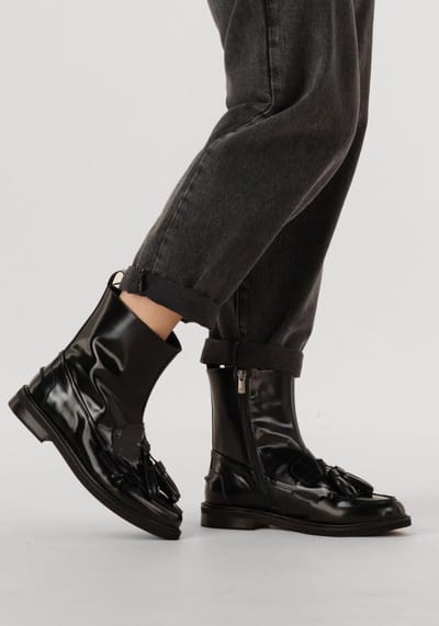STEFANO LAURAN 12219 Enkellaarsjes - Enkelboots met rits - Dames - Zwart - Maat 37