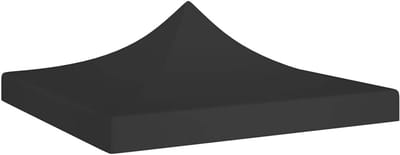 Partytent Dak - Tentzeil Vervanging - Feestelijke Bijeenkomsten - Waterdicht PVC Coating - 3x3 Meter - Zwart