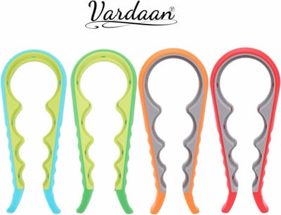 Vardaan Blikopener 1 stuk - Schroefdop Opener - Multi Grip - Professionele Dopopener - 4 in 1 Deksel Opener - Pottenopener - Reuma Hulpmiddel - Keuken Hulpmiddel - Geschenkidee