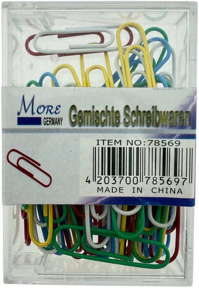 Home Office Gekleurde Paperclips – ca. 60 Stuks – Geplastificeerd – Kleurrijk & Sterk – Formaat Normaal
