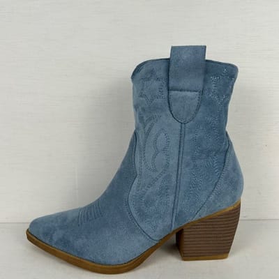 Suèdine cowboylaarsje blauw Blauw / 38