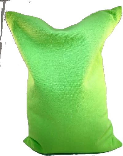 Ecologisch Kersenpitkussen 30 x 20 cm (Groen), voor soepele spieren en ontspanning - Groen - wasbaar hoesje