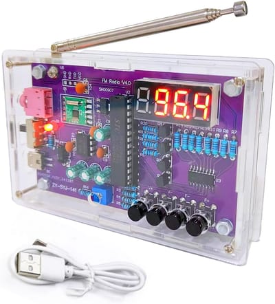 FM-radiokit - Elektronische FM-radiokit - doe-het-zelf radio-set - radio - om zelf te solderen - solderen praktijkkit - Complete Doe-Het-Zelf Bouwpakket voor FM-Radio Enthousiastelingen(met behuizing)