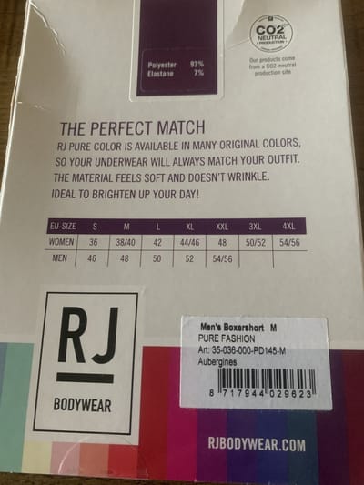 RJ Bodywear Pure Color Micro Aubergines maat M