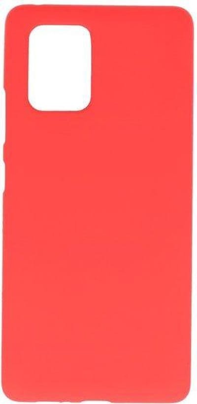 Bestcases Color Telefoonhoesje - Backcover Hoesje - Siliconen Case Back Cover voor Samsung Galaxy S10 Lite -  Rood