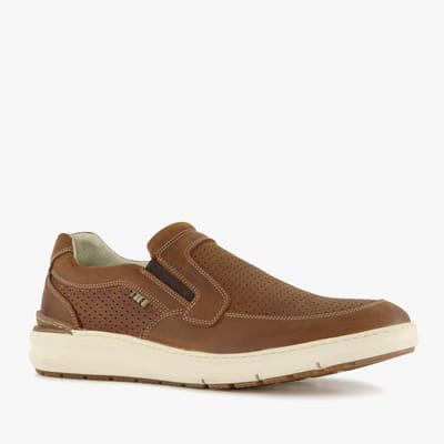 Hush Puppies suède heren instappers cognac - Maat 41 - Extra comfort - Memory Foam