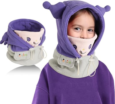 Multifunctionele Kinderen Thermische Balaclava - Verstelbare Winddichte Fleece Ski Masker, 3-in-1 Wintermuts met Nekwarmer en Gezichtsbedekking voor Fietsen en Buitenactiviteiten