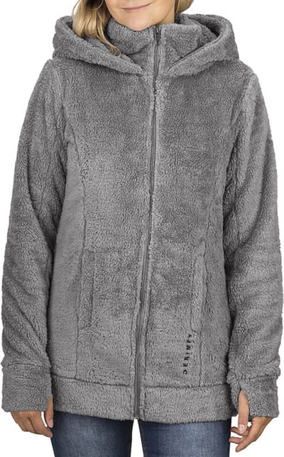 DENIMFY Dames Jas DFMila regular fit Antraciet M Volwassenen Teddy Fleece Vest