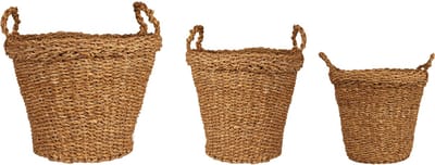 SET VAN 3 GABY-MANDEN IN MARIENE ZEEWIER S:D33CM M:D42CM L:D50CM