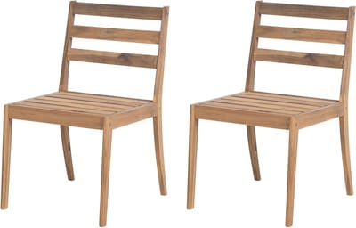 Tuinstoelen set - Houten stoelen - Buiten dineren - Gecertificeerd acaciahout - 53x61x87 cm - Bruin