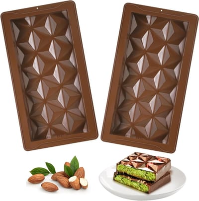 Diepe siliconen chocoladevormen voor het maken van heerlijke chocolade en snoep - 2 stuks