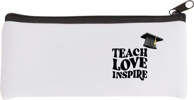 Akyol - teach love inspire Etui - Docent - leraar/lerares - hogeschool - universiteit - verjaardag - cadeautje voor docent - docent artikelen - kado - geschenk - collega's - 20 bij 9 cm