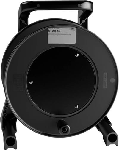 Schill-GT235.S0-Kabelhaspel-Kabeldrum-Cabledrum-Leeg-Kleur: Zwart-Onbreekbaar-Special Gummi