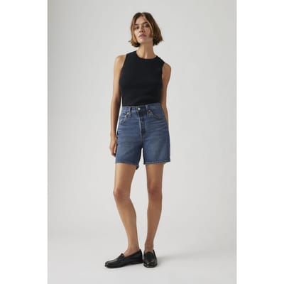 Levi's 501® Mid Thigh Shorts Blue Maat: W27 | Korte Broeken Outlet | Dames | Blauw
