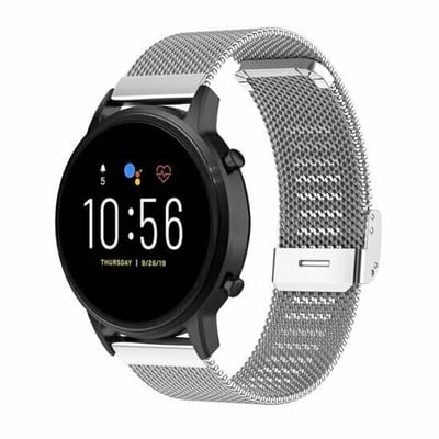 By Qubix - Geschikt voor Garmin bandje - 18mm - Geschikt voor Garmin Venu 4 - 41mm - Milanese bandje met klemsluiting - Zilver