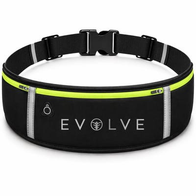 Fit Evolve Hardlopen Telefoonhouder – Hardloop Heupband – Hardloopriem – Sport Heupband – Running Belt – Verstelbaar & Reflecterend – Groen