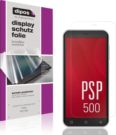 dipos – 4x Beschermfolie geschikt voor Peaq PSP 500 | Krasbestendige & heldere Screenprotector Ultra-Thin
