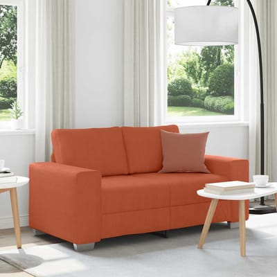 vidaXL Loveseat Sofa Rood Oranje 160x77x82 cm Corduroy Stof