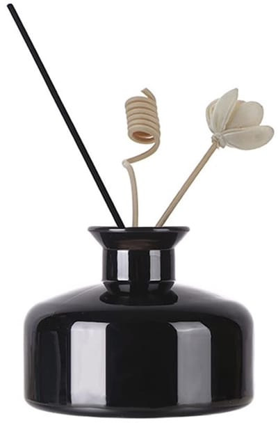 Dailygoody - Lege Glazen Diffuser Fles - Aromatherapie - Elegant en Herbruikbaar - Zwart - Geur Fles - Ideaal voor Essentiële Olie - Decoratief Access