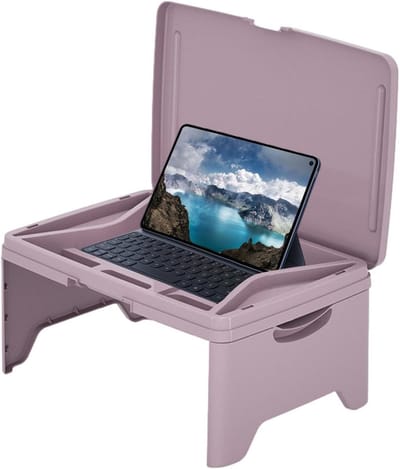 Opvouwbaar Bureau - Laptoptafel Bed Schoottafel - Flexibel Werken - Ruimtebesparend Ontwerp - 6D x 23B x 6H cm - Paars