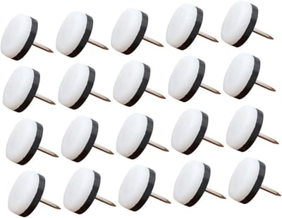 Meubel Pads met Spijker - Stoelpootbeschermers Vilt - Vloeren Beschermen - Geluiddicht Ontworpen - 50 Stuks - Bruin