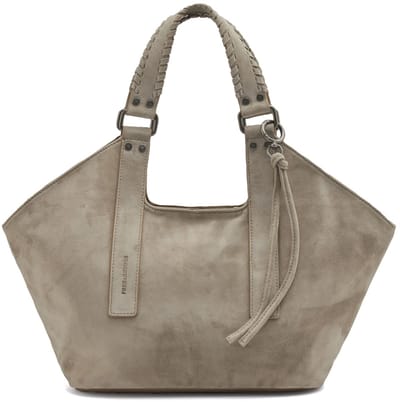 FREDsBRUDER Leren schoudertas Whipstitch Soul Collection Shopper Taupe