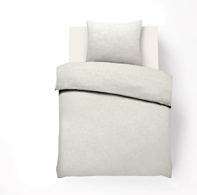 Husch Dekbedovertrek - Embossed Flower - 140x200/220 - Ecru