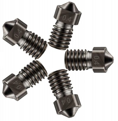 3D printer reserveonderdelen - 3D Printer Nozzles - 5-delige Hard Staal E3D V6 Nozzles, 0,4mm, 3D Printer Accessoires