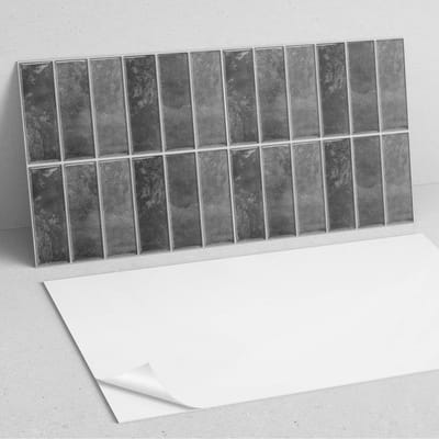 Coloray Wandpanelen Zelfklevend - Geometrische rangschikking van tegels PVC Wandpaneel - 100 cm x 50 cm - Grijs Wandbekleding Zelfklevend - 1 stuk - Texturen Wandpanelen Zelfklevend - Wandpanelen Keuken - Wandpaneel Badkamer