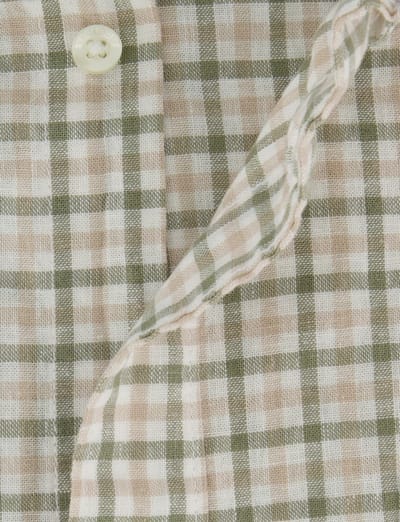 Overhemd Barbour Tailored Fit groen geruit borstzak