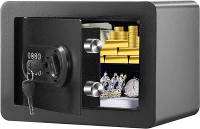Digitale Kluis - Veiligheidsbox - Waardevolle Spullen - Dubbel Slot Systeem - 14 Liter - Zilver