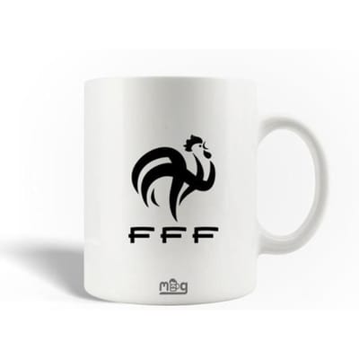Mug en Céramique Équipe de France de football FFF Logo Noir