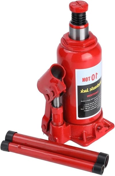 Hydraulische Schaarkrik - Autokrik Fleskrik - Voertuigen Hefen - Verstelbare Schroefstang - Tot 20 Ton - Rood