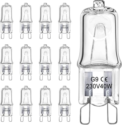 G9 Halogeenlampen 40W Warm Wit Dimbare Capsulelampen (12 Stuks)