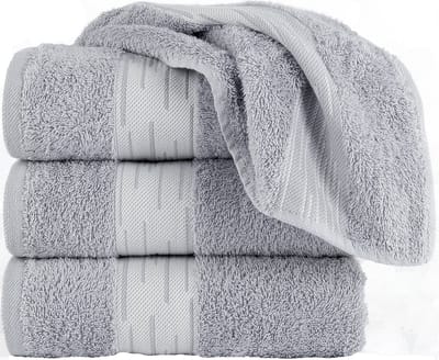 Homéé® Handdoeken Essentials 550g. m² 50x100cm 100% katoen badstof set van 4 stuks grijs
