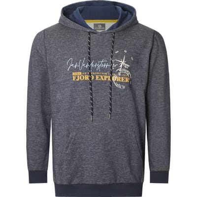Jan Vanderstorm herren Sweatshirt - 52/54 - donkerblauw - Plus Size