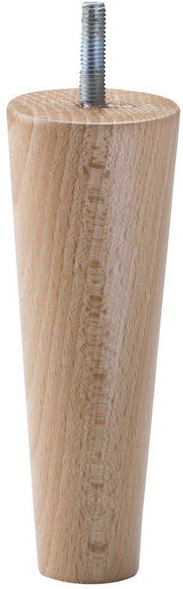Meubelpoot conisch Ø 5 cm / 3,5 cm en hoogte 15 cm van massief hout (M8) - Set van 4 stuks