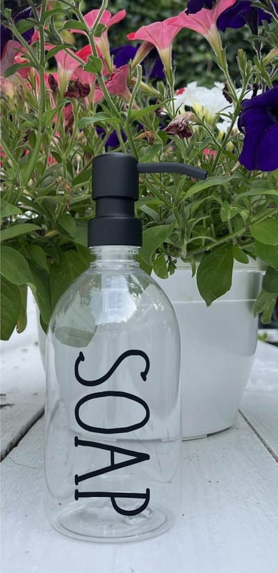 BBBLS® Design Dispenser "Soap" | Transparant Kunststof | 500ml | RVS / Metaal Pomp Zwart | Zeeppomp | Zeepdispenser | Zeephouder