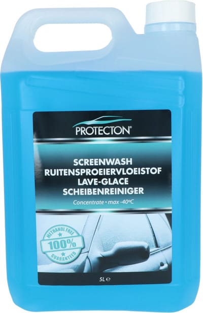 Protecton Ruitensproeiervloeistof - Concentraat - Voorkomt het bevriezen van het ruitensproeiersysteem - Tot -40° C - Glycol tegen her bevriezen - 5 Liter